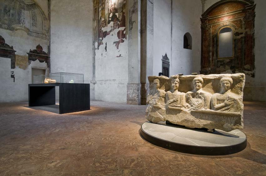 Interior of the archaeological museum of Cremona