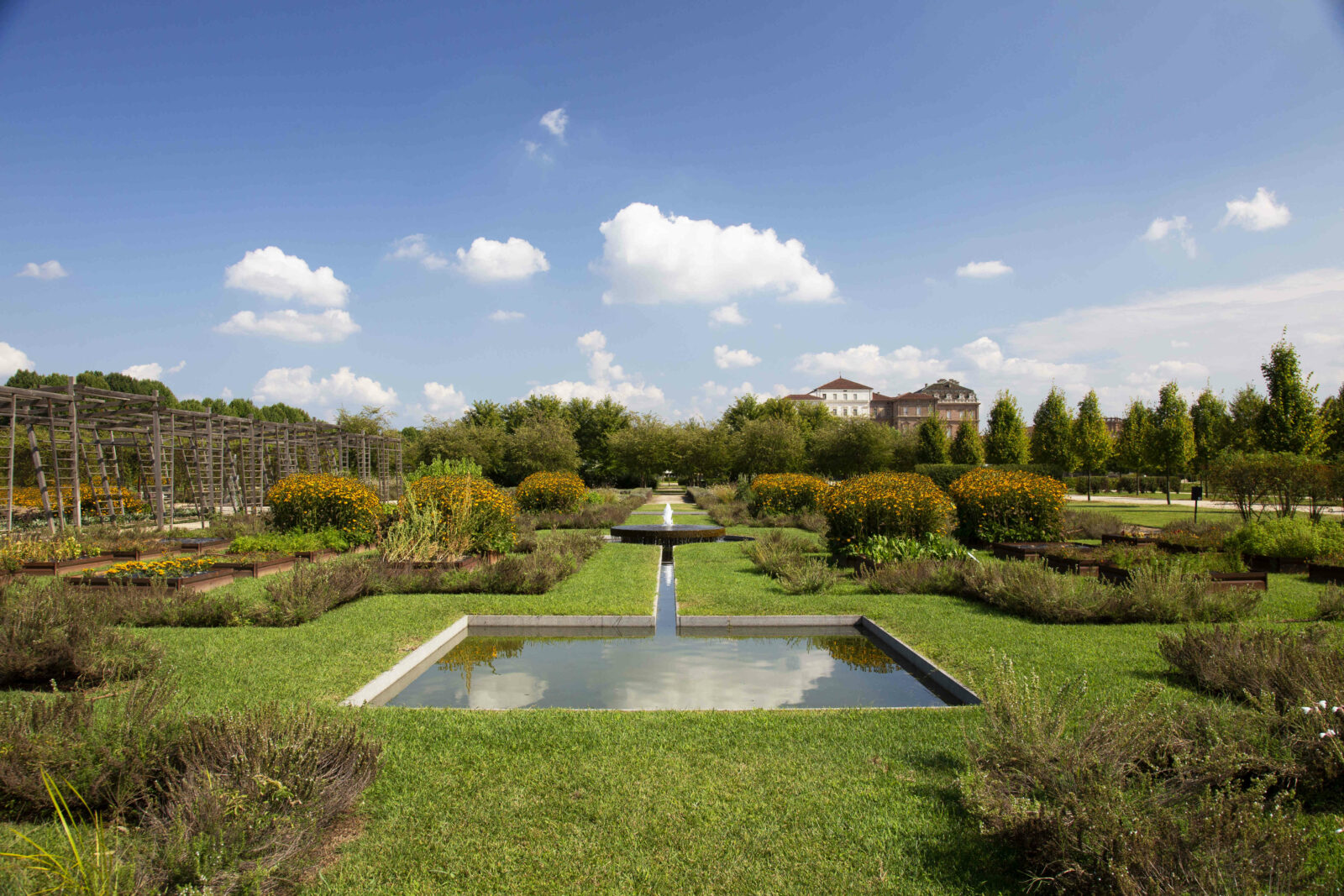 View of the garden at the Realm of Venaria