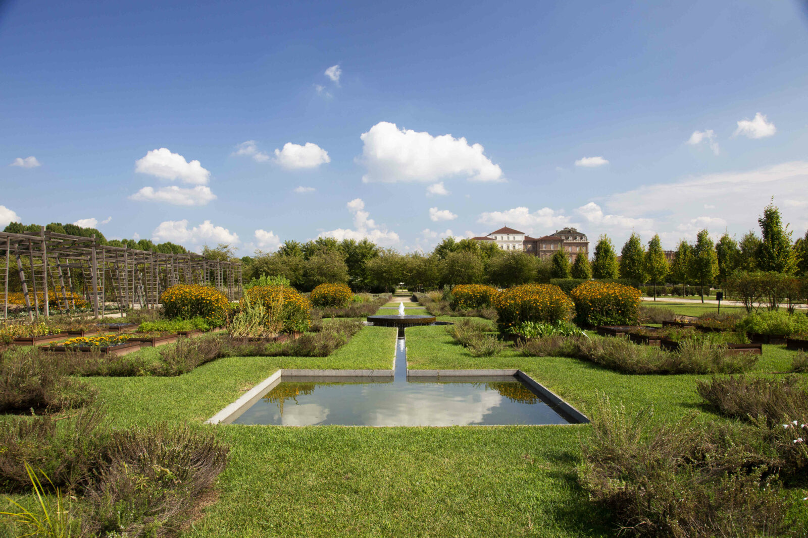 Veduta dei giardini di Venaria Reale