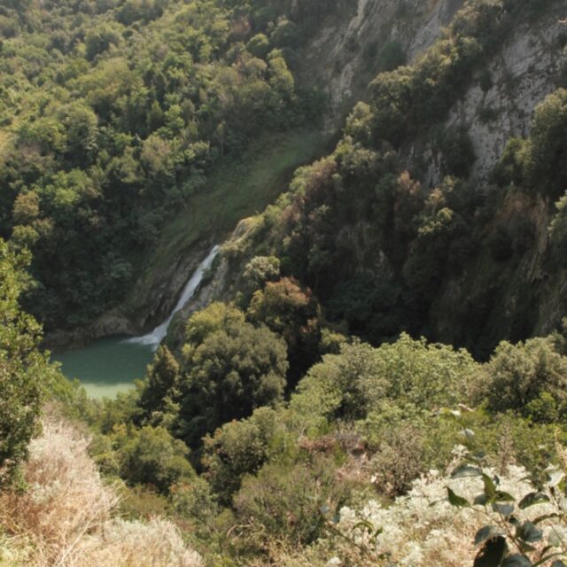 Il punto panoramico sulla cascata