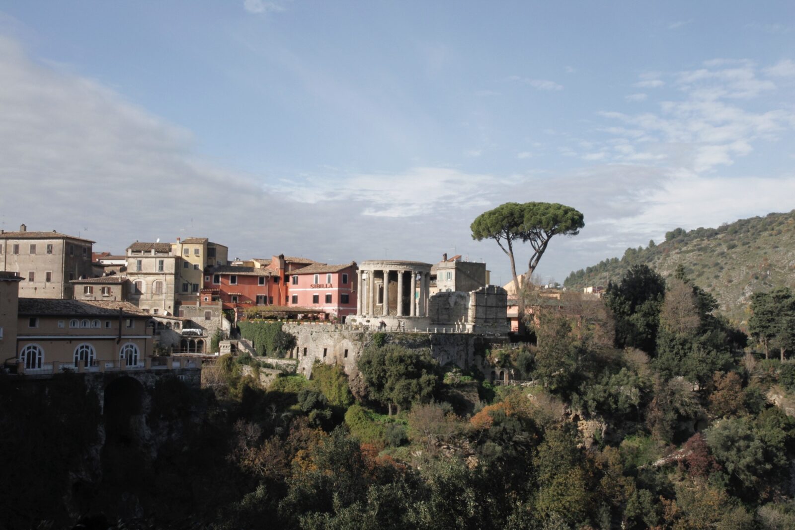 Landscape of temples at Villa Gregoriana