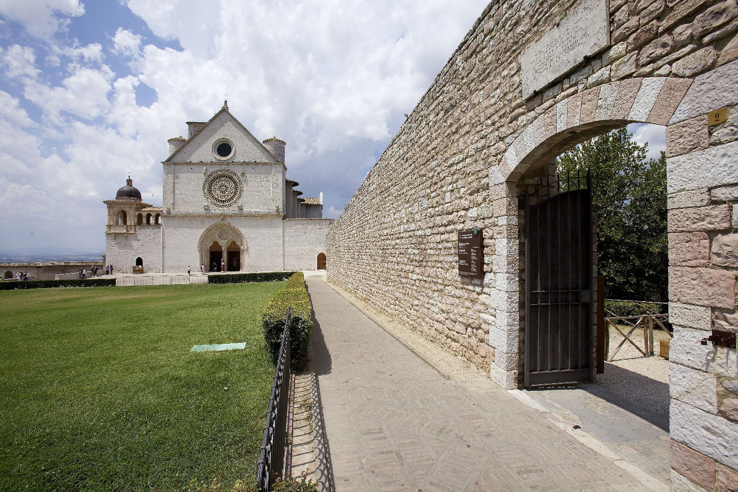 Saint Francis Abbey and entrance to the Woodland of San Francesco