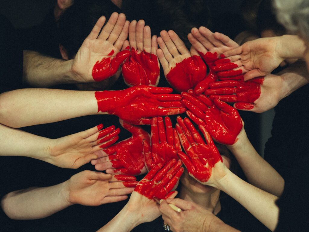 Hands united creating an heart