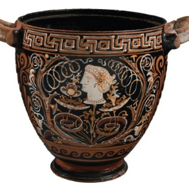 13c. Red figure Skyphos